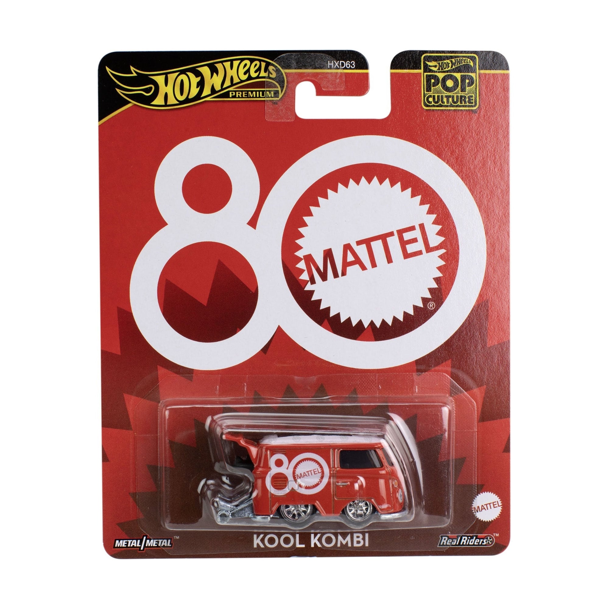 Колекційна модель машинки Hot Wheels Volkswagen Kool Kombi Mattel 80th серії Поп культура, від 3 років (JBL68)